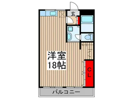 サニーハイツ(ワンルーム/3階)の間取り写真