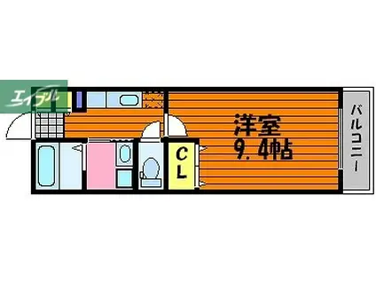 コンフォートスクエア A棟(1K/1階)の間取り写真