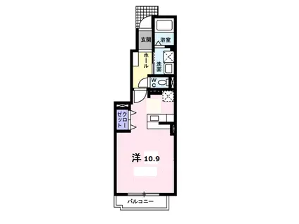 マロンツリー(ワンルーム/1階)の間取り写真