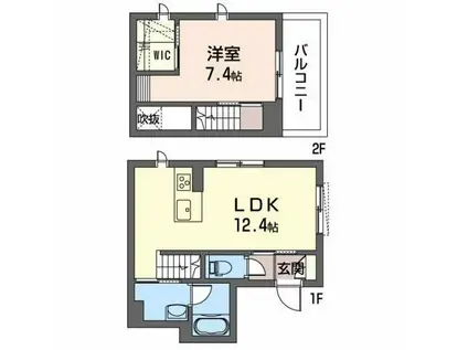 シャーメゾン東寺道(1LDK/3階)の間取り写真
