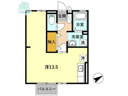 ロイヤルガーデン須田の木D(ワンルーム/2階)の間取り写真