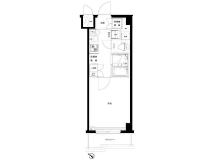 ルーブル旗の台弐番館(1K/3階)の間取り写真