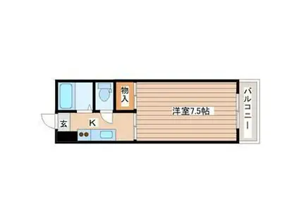 シャイニングプラザ佐竹(1K/4階)の間取り写真