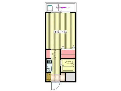 ジュネパレス丸一(1K/3階)の間取り写真