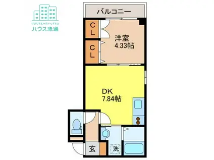 プレイス小島(1DK/1階)の間取り写真