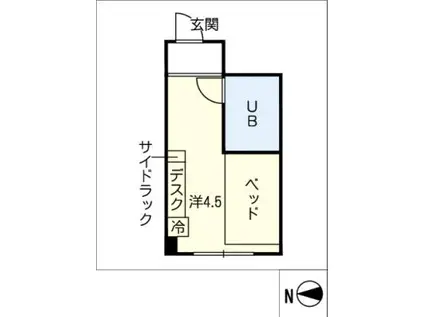 カレッジコート名古屋(ワンルーム/5階)の間取り写真