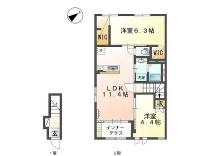 ビオレッタ(2LDK/2階)の間取り写真