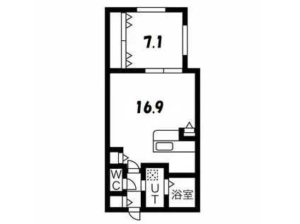 アイメゾン参番館(1LDK/4階)の間取り写真