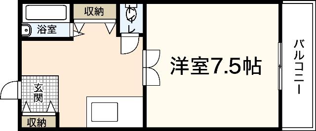 パルコープ五日市(1K/5階)の間取り写真