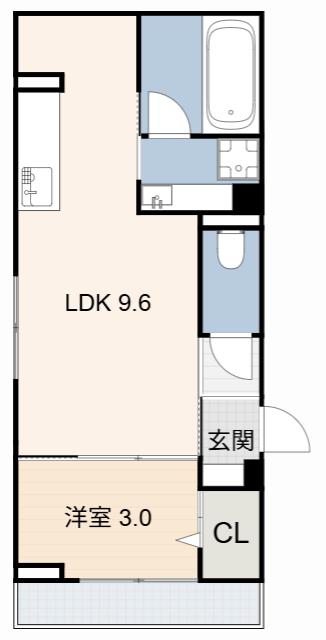 ＪＲ東海道本線 安城駅 徒歩6分 3階建 築1年(1LDK/3階)の間取り写真