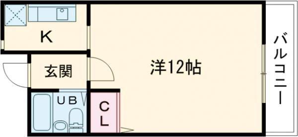 パレ・ロワイヤル参番館(ワンルーム/7階)の間取り写真