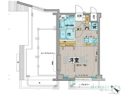 メインステージときわ台(ワンルーム/5階)の間取り写真