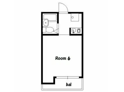 シャルム小手指(ワンルーム/3階)の間取り写真
