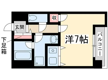 C-WING(ワンルーム/4階)の間取り写真