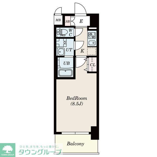 S-RESIDENCE浄心II(1K/9階)の間取り写真