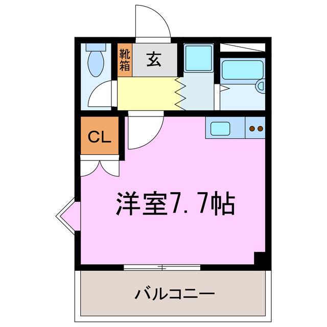 コンフォース中平(ワンルーム/2階)の間取り写真