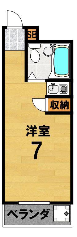 GREEN MARKS(ワンルーム/4階)の間取り写真