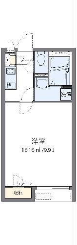 クレイノKSハイム七里(1K/2階)の間取り写真
