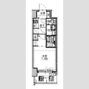 S-RESIDENCEドーム前千代崎(1K/3階)の間取り写真