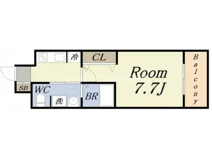 アドバンス大阪ドーム前(1K/3階)の間取り写真