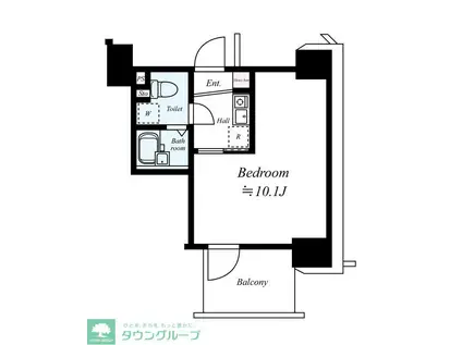 プレスタイルアイディ馬込(1K/4階)の間取り写真