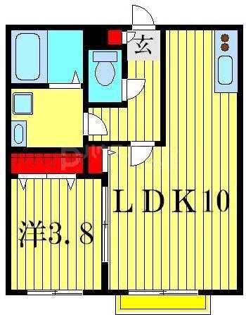 メゾンドジュンキ(1LDK/2階)の間取り写真