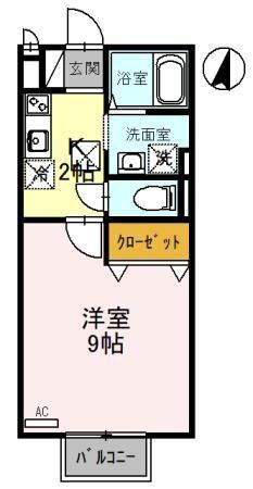 ココドリーロ(1K/1階)の間取り写真