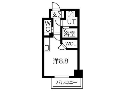 フォートイースト筒井(ワンルーム/3階)の間取り写真