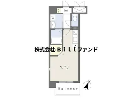 GRAND MERCI(ワンルーム/8階)の間取り写真