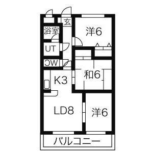 クレスト21 N棟(3LDK/2階)の間取り写真