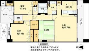 ローレルコート放出(3LDK/11階)の間取り写真