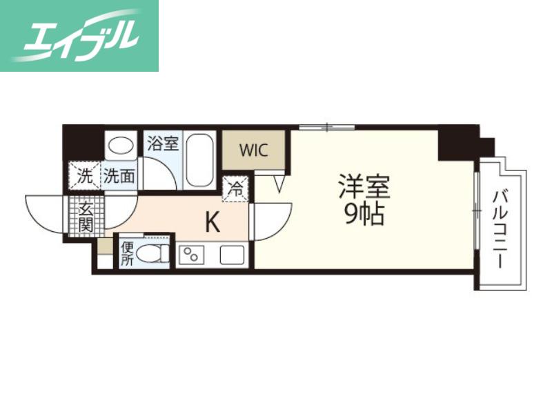 W NAKASANGE(1K/6階)の間取り写真