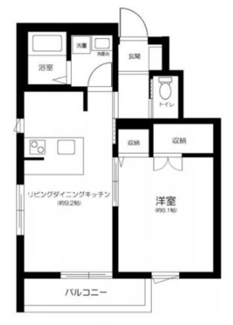 ブルーミング世田谷(1LDK/1階)の間取り写真