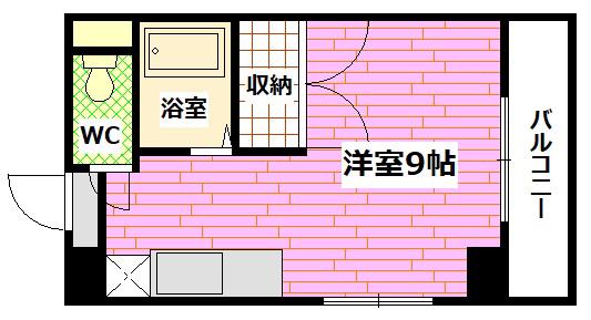 岩崎ビル(ワンルーム/3階)の間取り写真