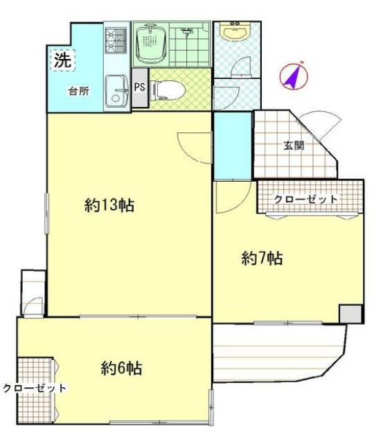 白金台AKETA シロカネダイアケタ(2LDK/3階)の間取り写真