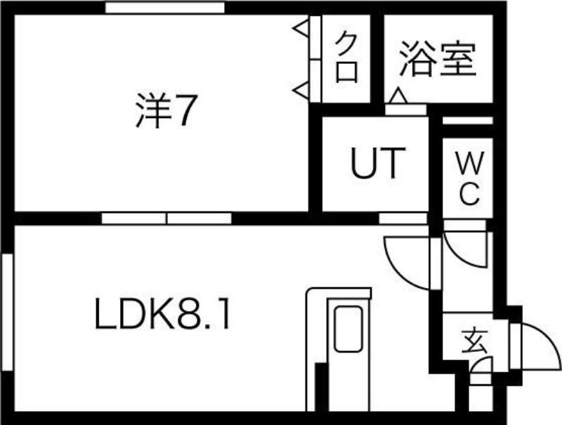 クリアフィールド(1LDK/3階)の間取り写真