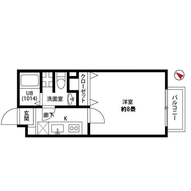アムール芭蕉館(1K/1階)の間取り写真