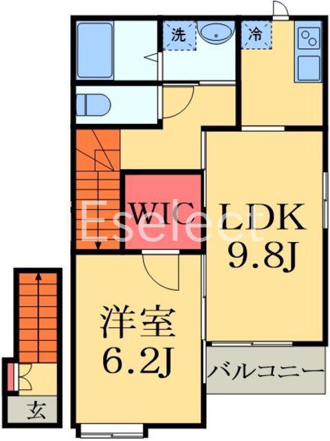 サールナートII(1LDK/2階)の間取り写真