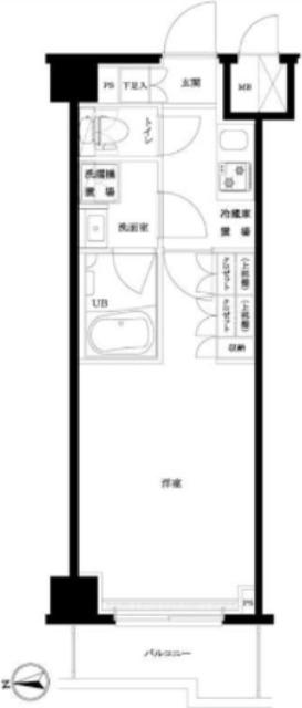 ルーブル横濱江ケ崎町(1K/6階)の間取り写真