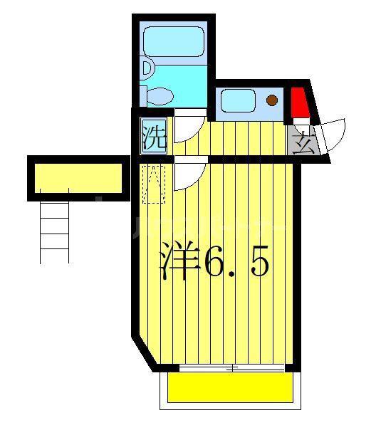 ジュネパレス松戸第103(1K/1階)の間取り写真