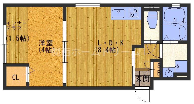アムールシトラス(1LDK/1階)の間取り写真
