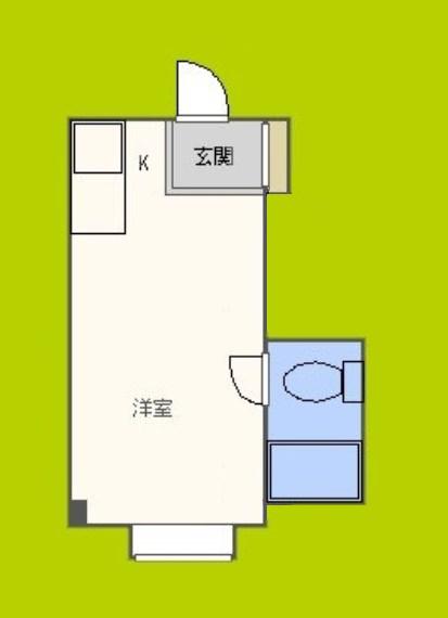 京橋ハイツ30(ワンルーム/4階)の間取り写真