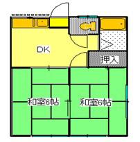さくらハイツ(2DK/1階)の間取り写真