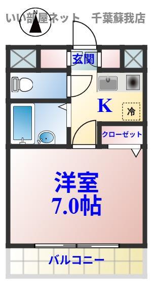 グレイス青山(1K/3階)の間取り写真