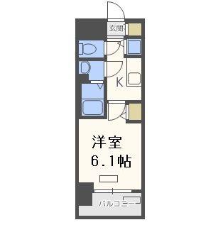 プレサンス大阪福島レシェンテ(1K/9階)の間取り写真