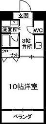 べに屋ビル(1K/6階)の間取り写真