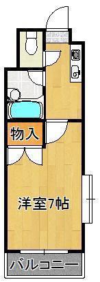 トーケン設計戸畑駅前II(1K/6階)の間取り写真