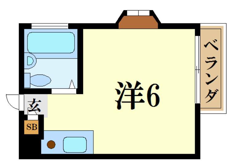 エクセル須賀(ワンルーム/4階)の間取り写真