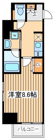 ダイヤモンドビル(1K/7階)の間取り写真