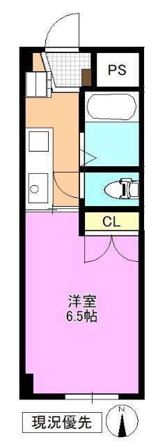 シャルマンハイツ(1K/2階)の間取り写真